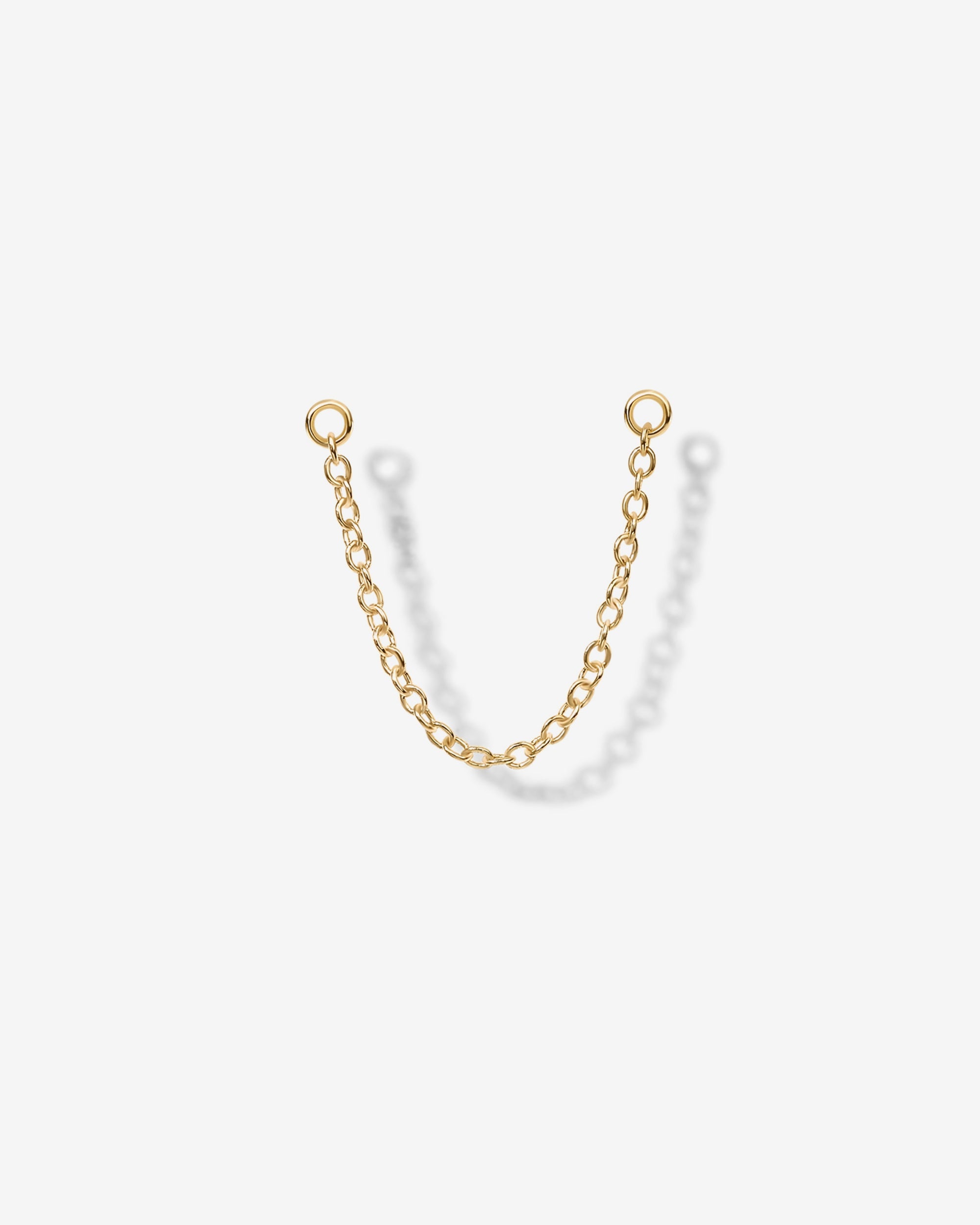 Double Piercing Earrings Link Chain