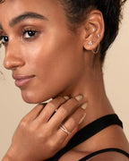 Double Piercing Earrings Link Chain