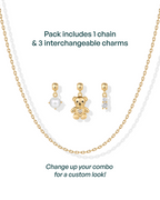 Whimsy Teddy Bear Charm Necklace
