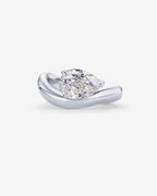 Pear Cubic Zirconia Wavy Ring