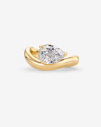 Pear Cubic Zirconia Wavy Ring