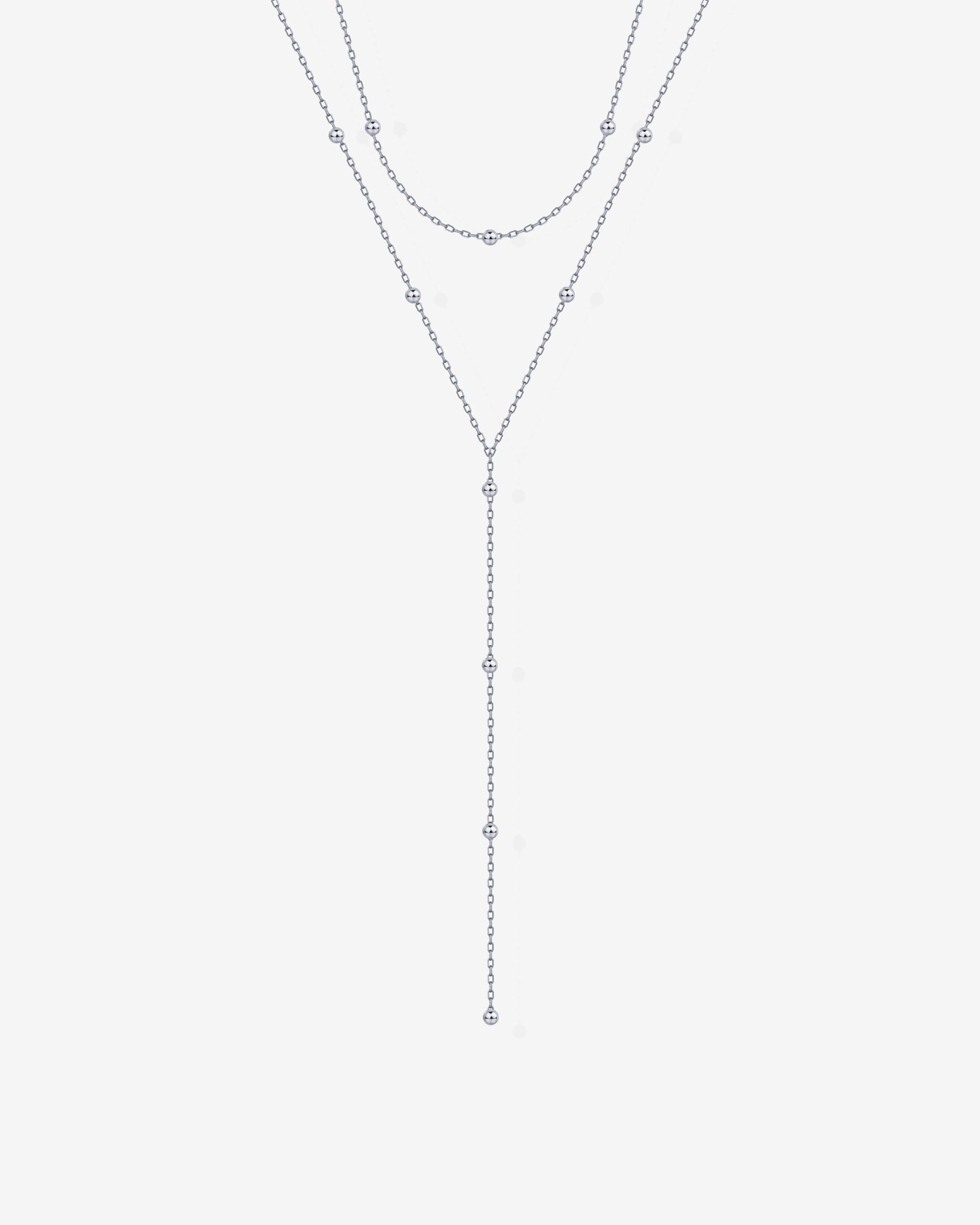 Beaded Tassel Lariat Necklace
