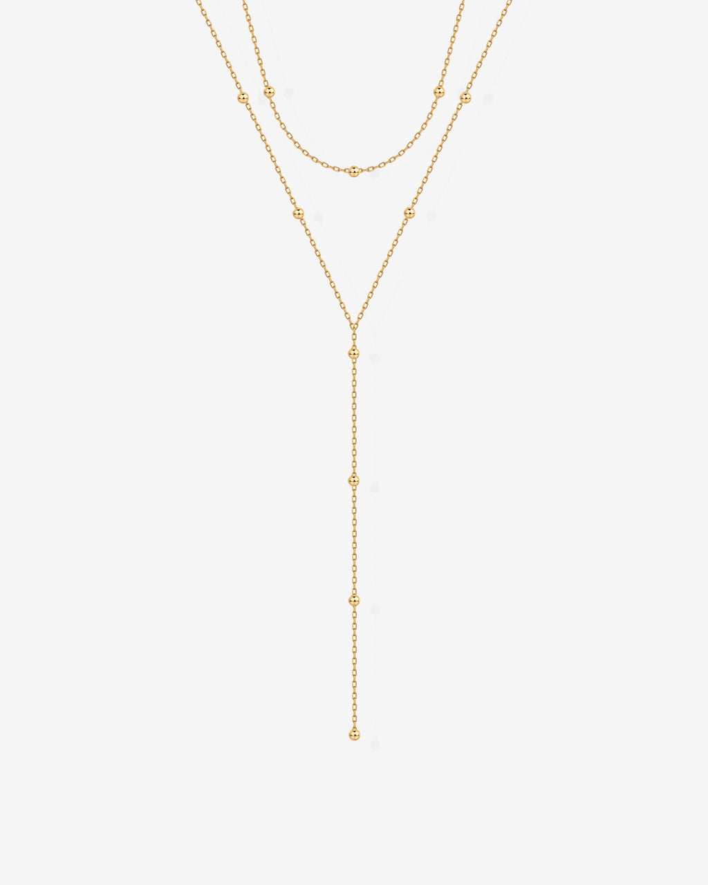 Beaded Tassel Lariat Necklace