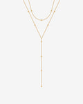 Beaded Tassel Lariat Necklace