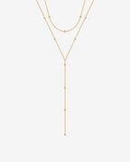 Beaded Tassel Lariat Necklace