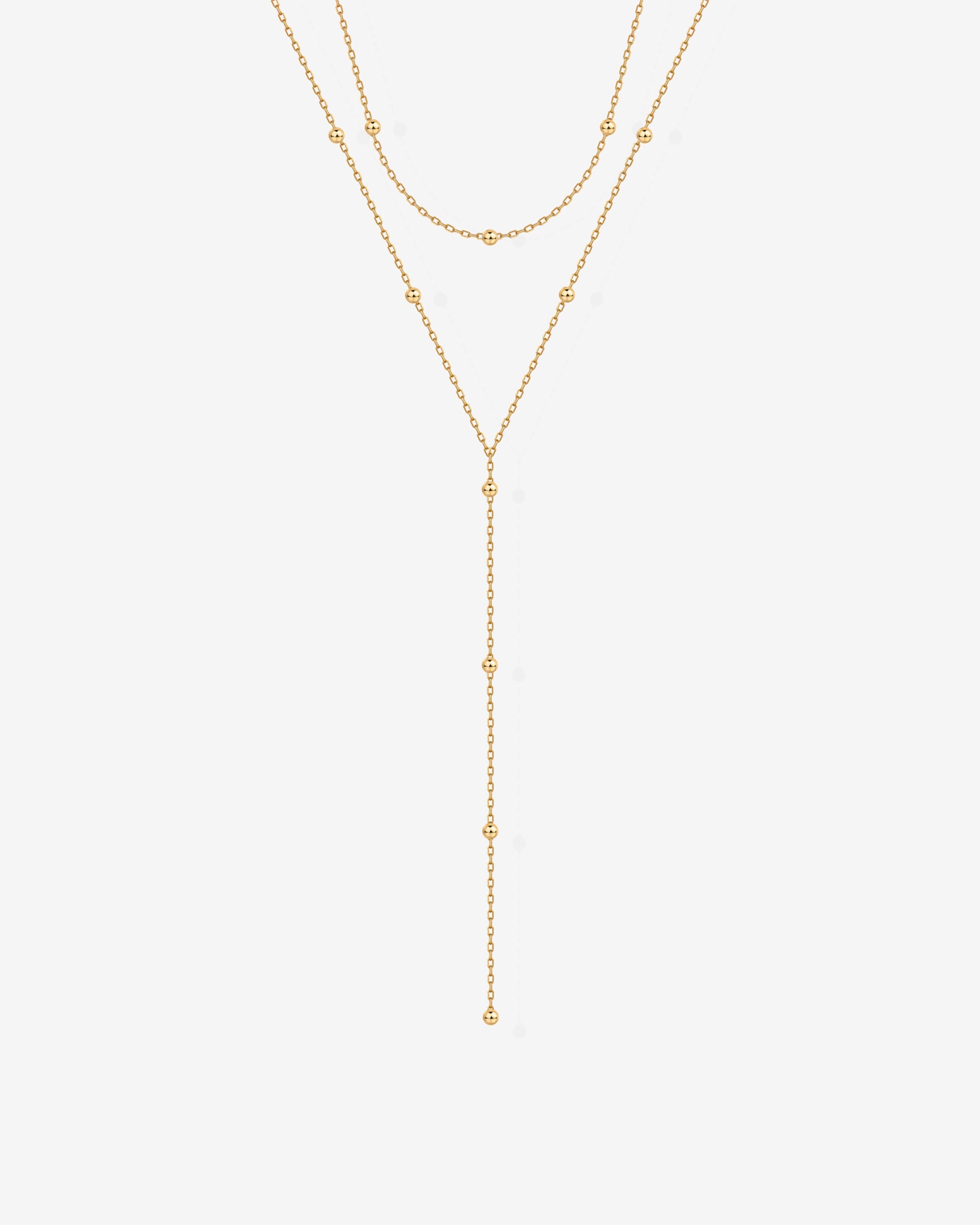 Beaded Tassel Lariat Necklace