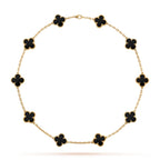 CLOVER | 10-Motive Black Necklace – Sleek, Modern Statement Jewelry