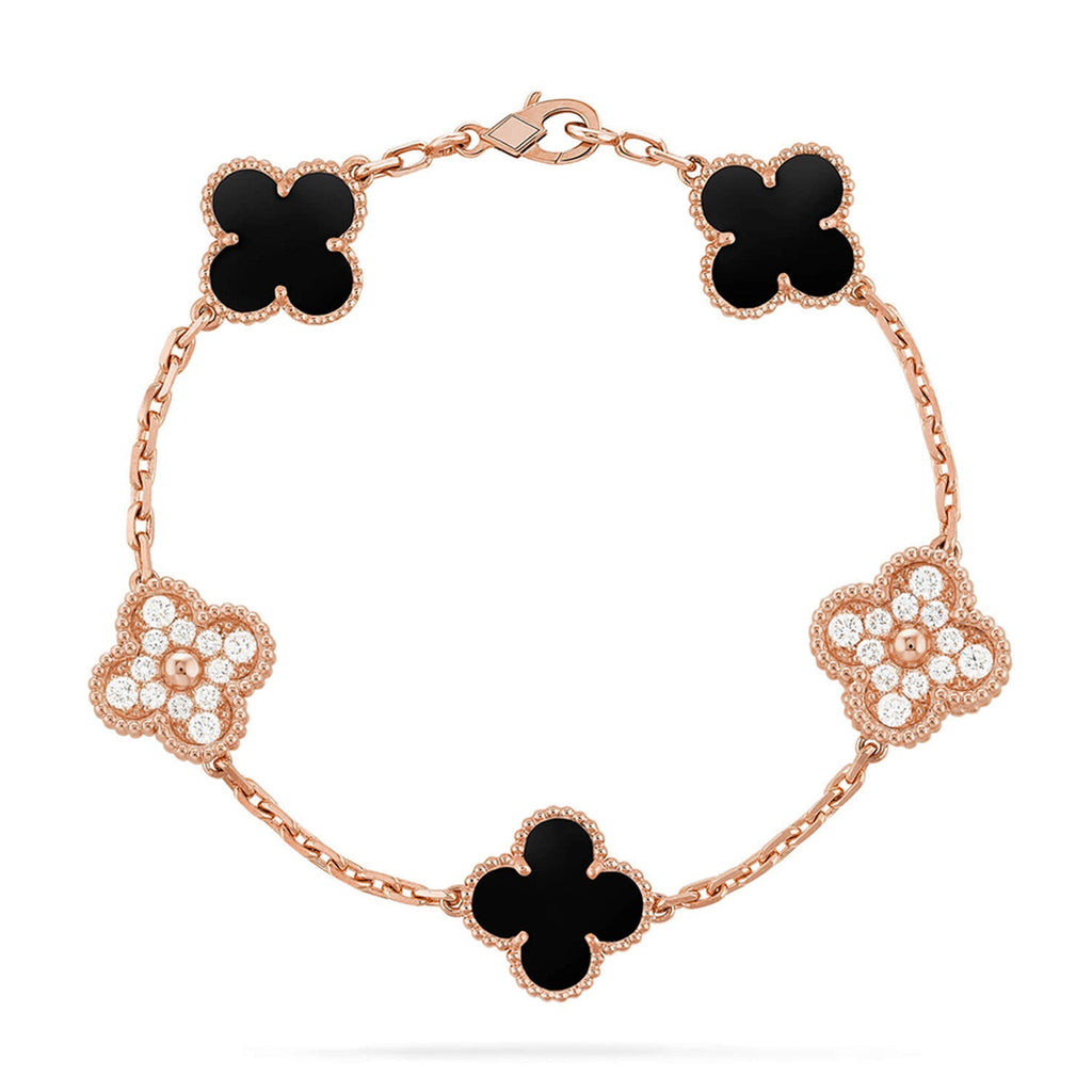 CLOVER 5 MOTIF ONYXS BRACELET COLLECTION