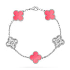 CLOVER 5 MOTIFS PINK MOP BRACELET COLLECTION