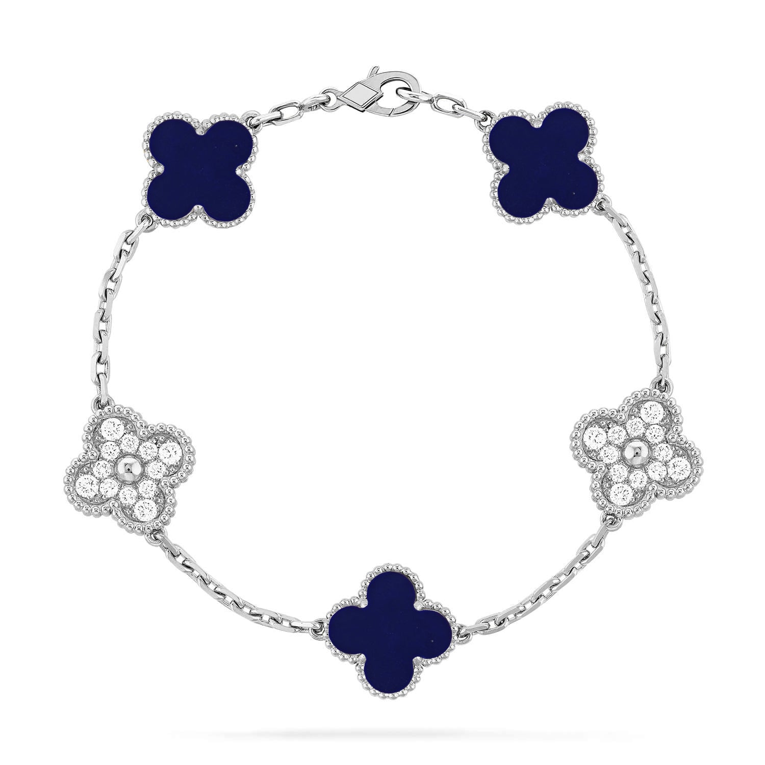 CLOVER 5 MOTIF LAPIS LAZULI BRACELET COLLECTION VIP