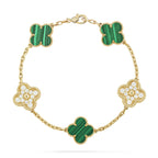 CLOVER 5 MOTIF MALACHITE BRACELET COLLECTION VIP