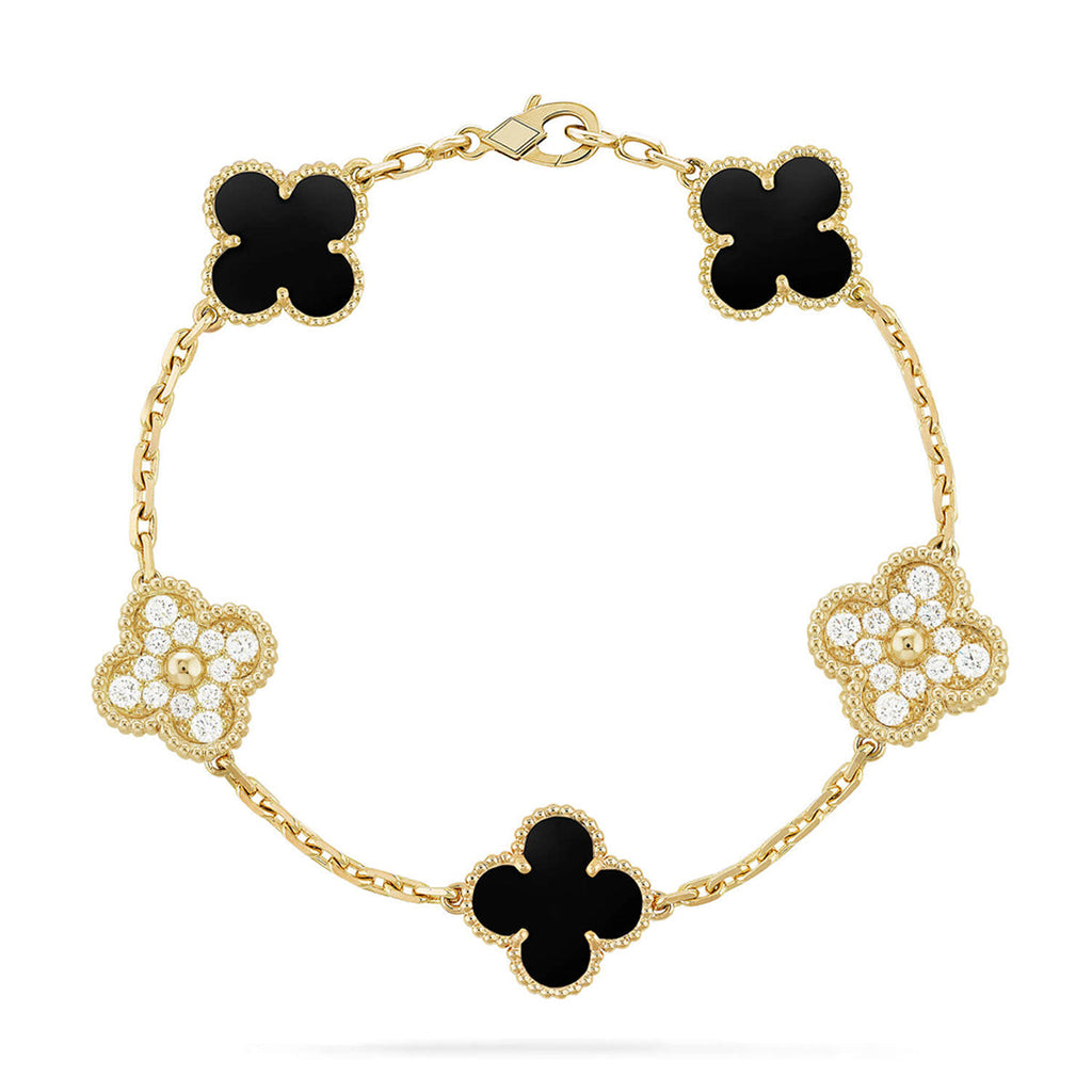 CLOVER 5 MOTIF ONYXS BRACELET COLLECTION
