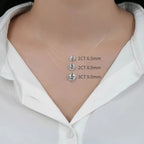 S925 1-3 Carat Moissanite Invisible Necklace