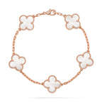 CLOVER WHITE PEARL MOP 5 MOTIF BRACELET COLLECTION