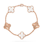 CLOVER WHITE PEARL MOP 5 MOTIF BRACELET COLLECTION