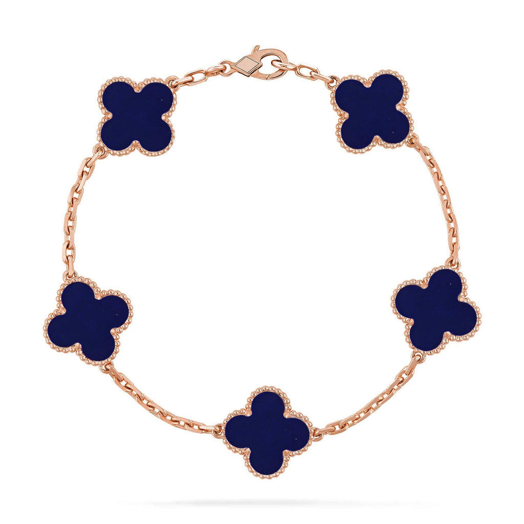 CLOVER 5 MOTIF LAPIS LAZULI BRACELET COLLECTION VIP