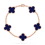 CLOVER 5 MOTIF LAPIS LAZULI BRACELET COLLECTION VIP