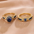 Victoria Gilded Sapphire Ring Set