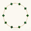 CLOVER | 10-Motif Green Necklace - Vibrant Green Statement Piece