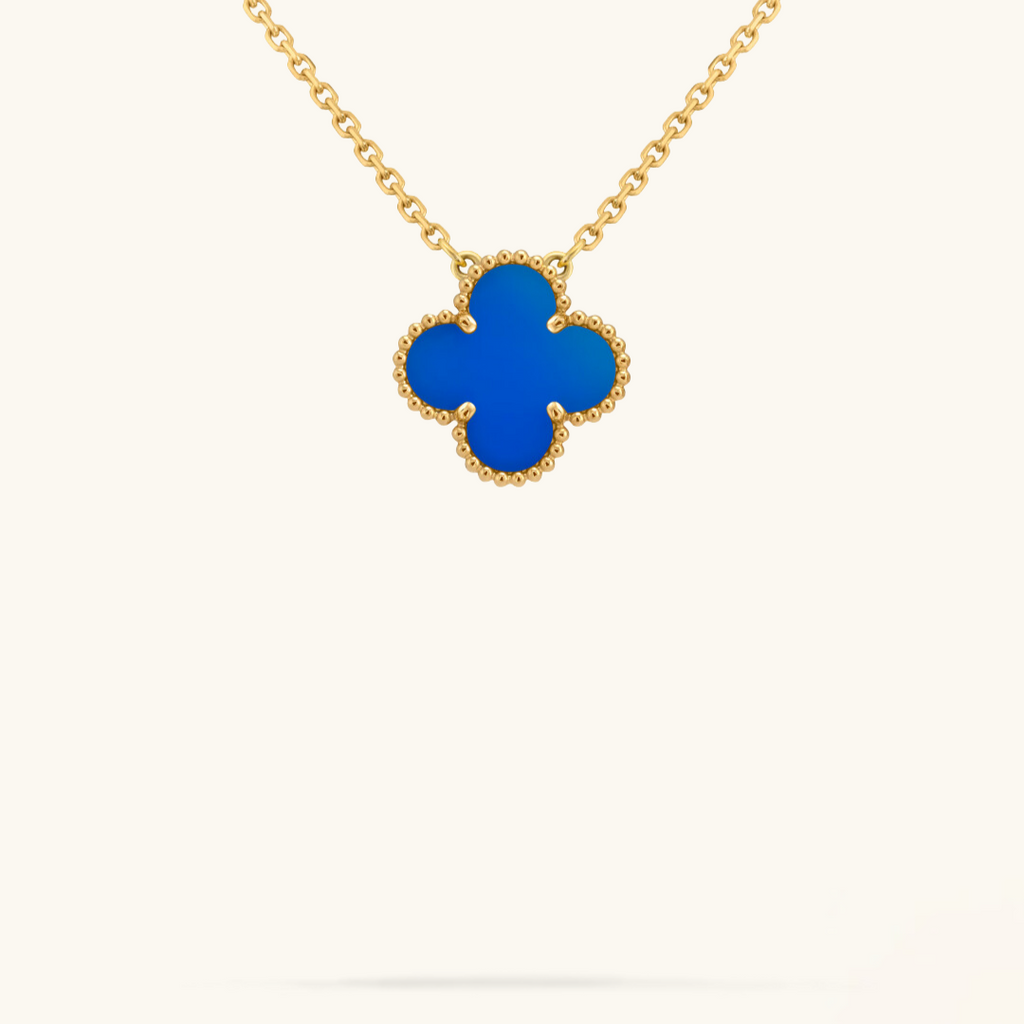 CLOVER Blue Necklace – Delicate, Versatile Accessory