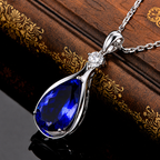 Sapphire Infinity Pendant Necklace