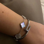 CLOVER White Bracelet - Elegant Everyday Accessory