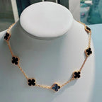 CLOVER | 10-Motive Black Necklace – Sleek, Modern Statement Jewelry