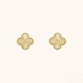 CLOVER Gold Earrings - Elegant Clover Design
