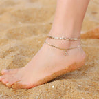 2pc 14k Diamond Letter Initial Anklet