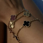 Clover Black & Silver Bracelet