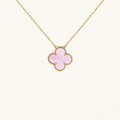 CLOVER Pink Necklace - Delicate, Everyday Charm