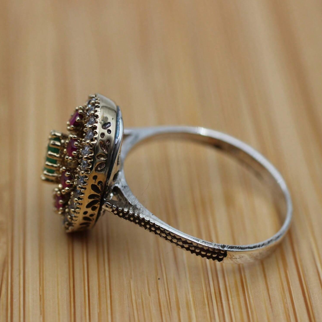 Antique Bohemian Gemstone Ring