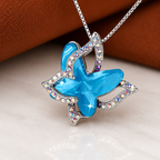 Sapphire Butterfly Necklace