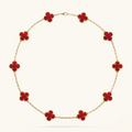 CLOVER | Red Necklace with 10 Motifs