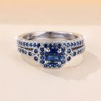 Vionetta Sapphire Mosaic Ring Set