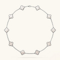 CLOVER | 10-Motive Silver Necklace