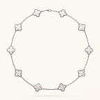 CLOVER | 10-Motive Silver Necklace
