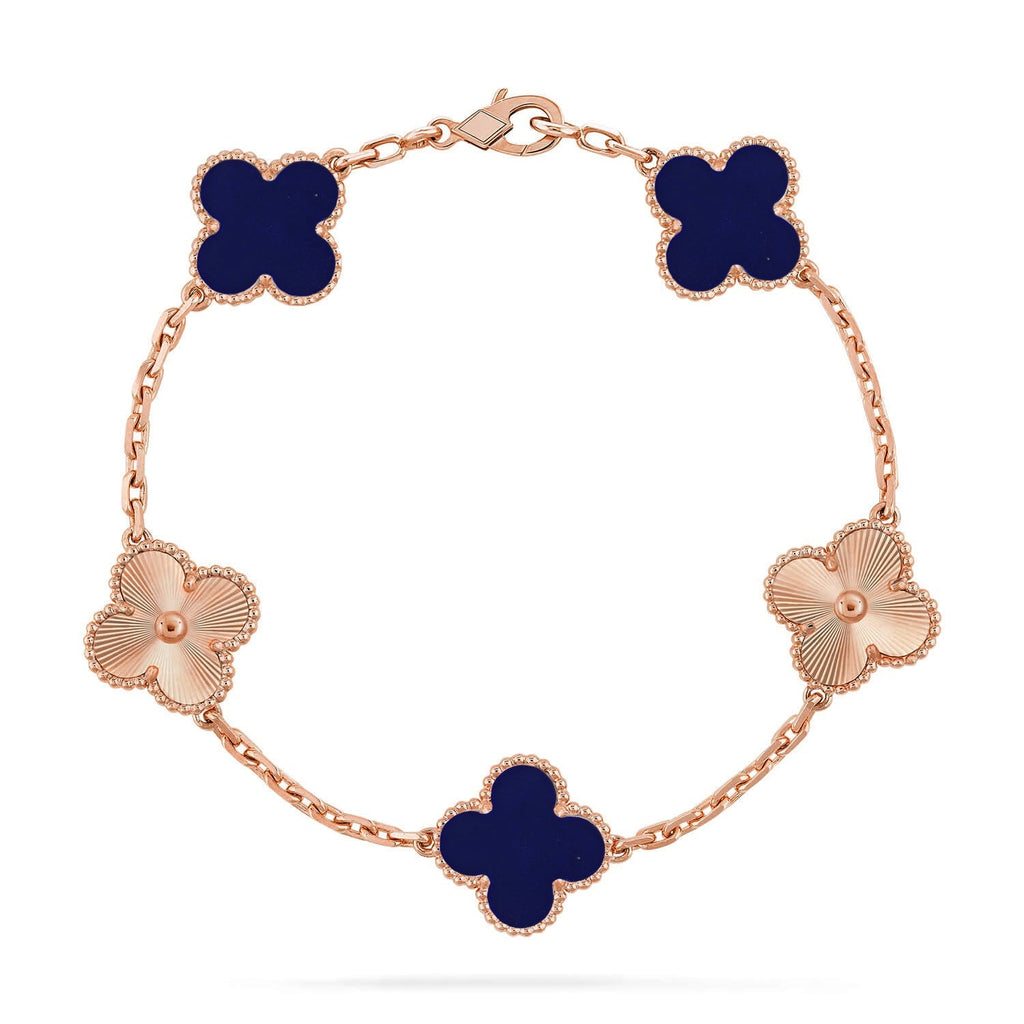 CLOVER 5 MOTIF LAPIS LAZULI BRACELET COLLECTION VIP