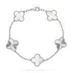 CLOVER WHITE PEARL MOP 5 MOTIF BRACELET COLLECTION