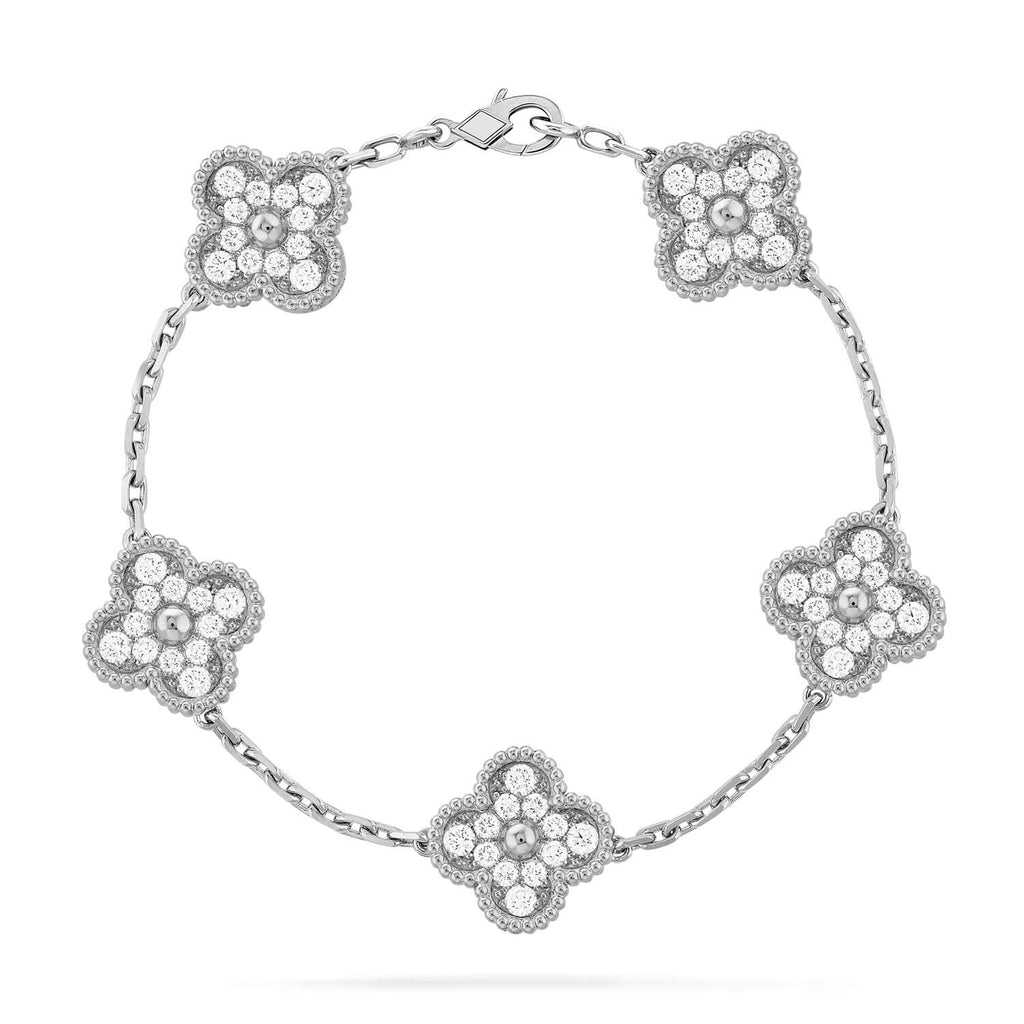 CLOVER 5 MOTIF FULL DIAMOND BRACELET COLLECTION