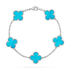 CLOVER 5 MOTIF TURQUOISE BRACELET COLLECTION