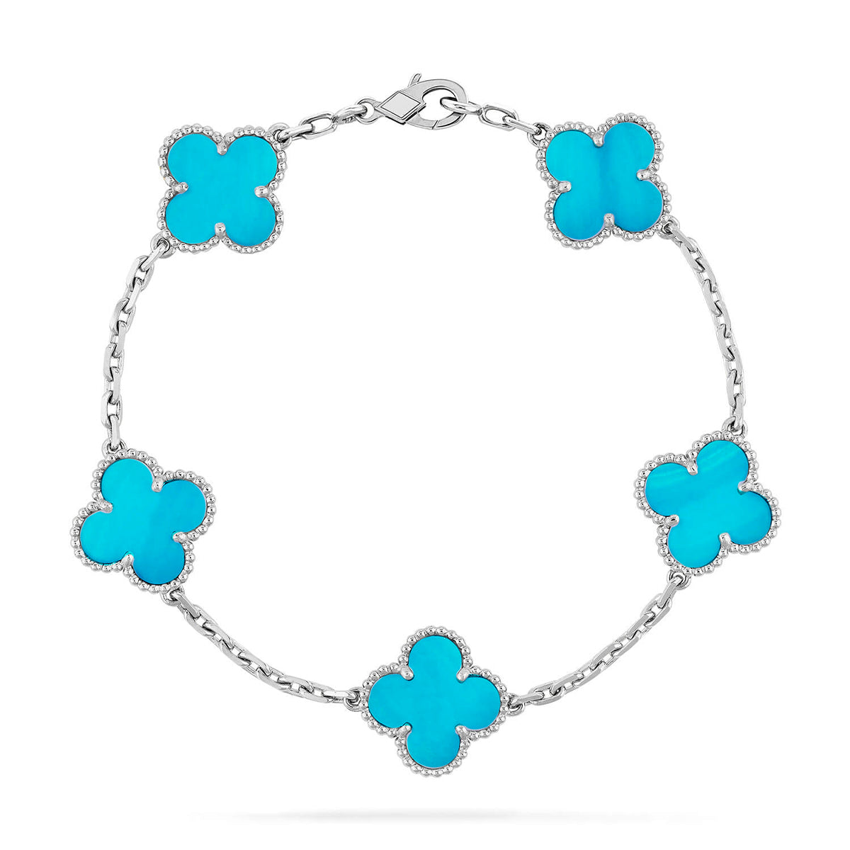 CLOVER 5 MOTIF TURQUOISE BRACELET COLLECTION