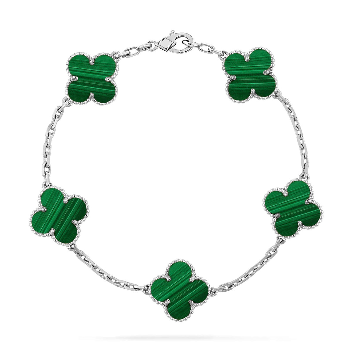 CLOVER 5 MOTIF MALACHITE BRACELET COLLECTION VIP
