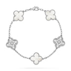 CLOVER WHITE PEARL MOP 5 MOTIF BRACELET COLLECTION