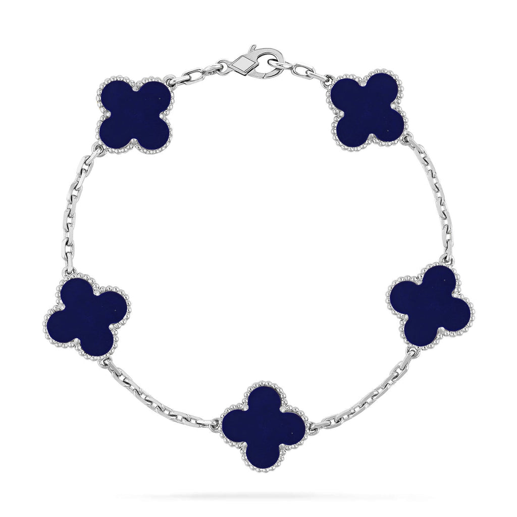 CLOVER 5 MOTIF LAPIS LAZULI BRACELET COLLECTION VIP