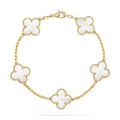 CLOVER WHITE PEARL MOP 5 MOTIF BRACELET COLLECTION