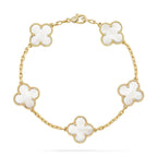 CLOVER WHITE PEARL MOP 5 MOTIF BRACELET COLLECTION