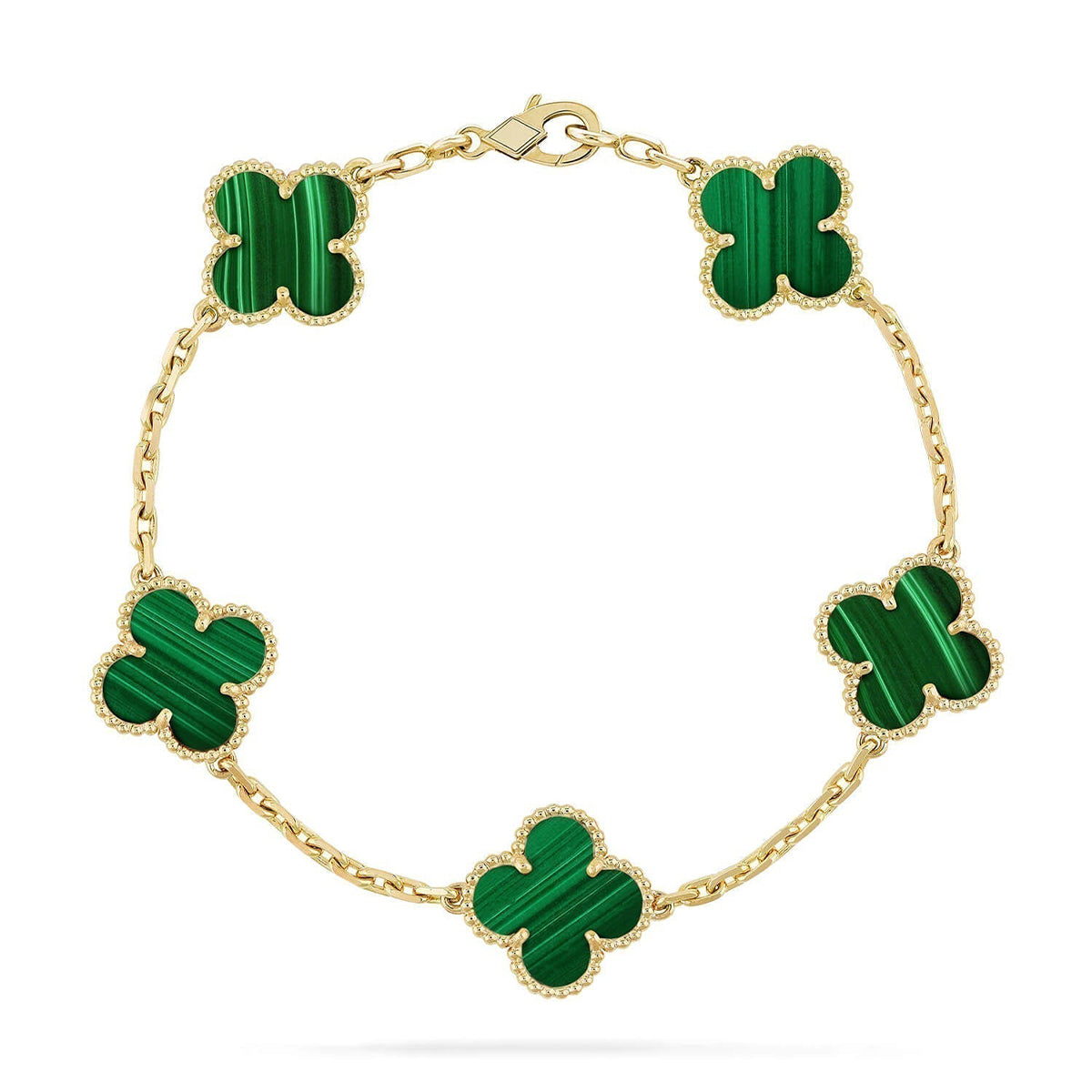 CLOVER 5 MOTIF MALACHITE BRACELET COLLECTION VIP