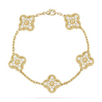 CLOVER 5 MOTIF FULL DIAMOND BRACELET COLLECTION