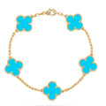 CLOVER 5 MOTIF TURQUOISE BRACELET COLLECTION